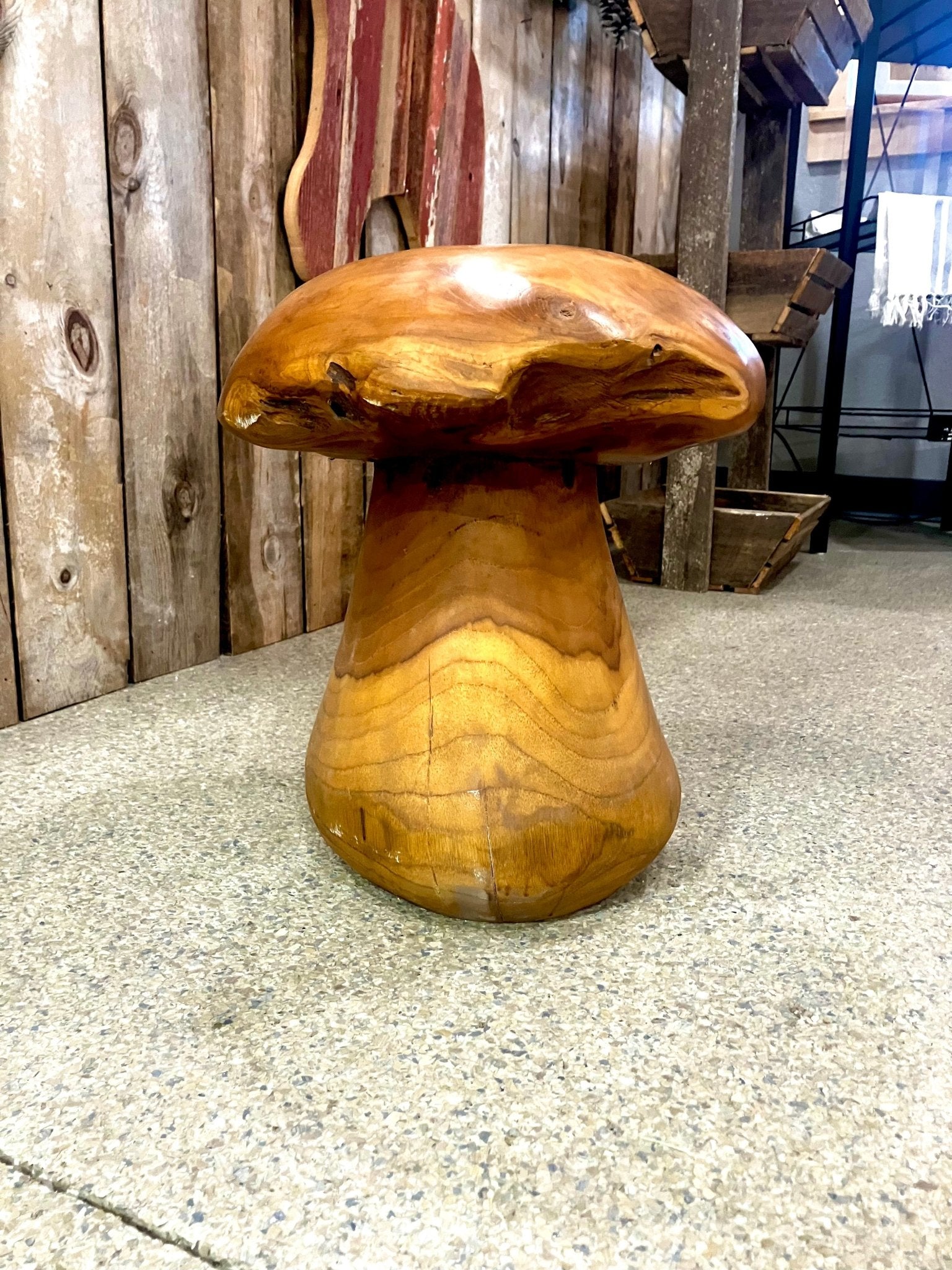 Wooden Mushroom Stool - Holland Landscape Supply