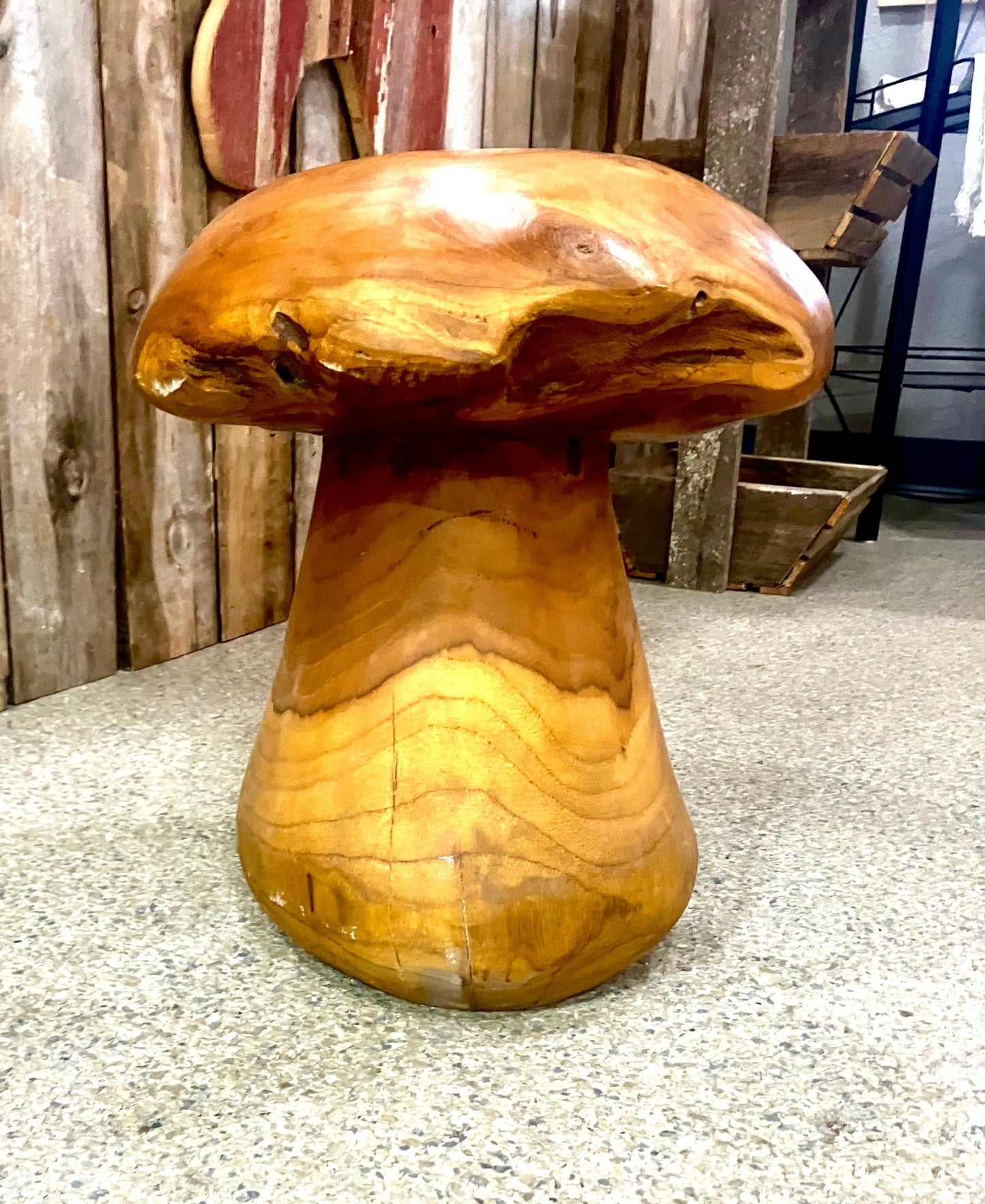 Wooden Mushroom Stool - Holland Landscape Supply