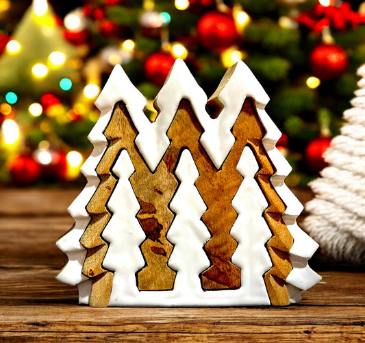 Wooden Trees/White Enamel Cutout - Holland Landscape Supply