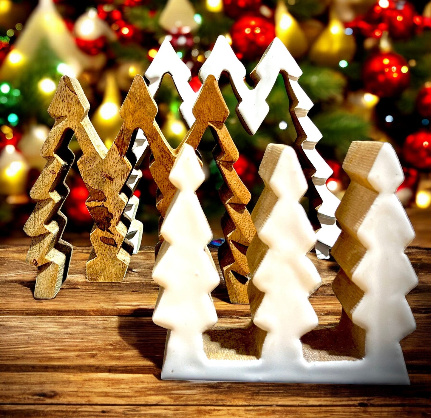 Wooden Trees/White Enamel Cutout - Holland Landscape Supply
