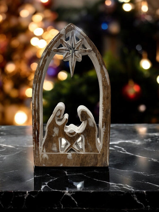 Wood/Enamel Nativity - Holland Landscape Supply