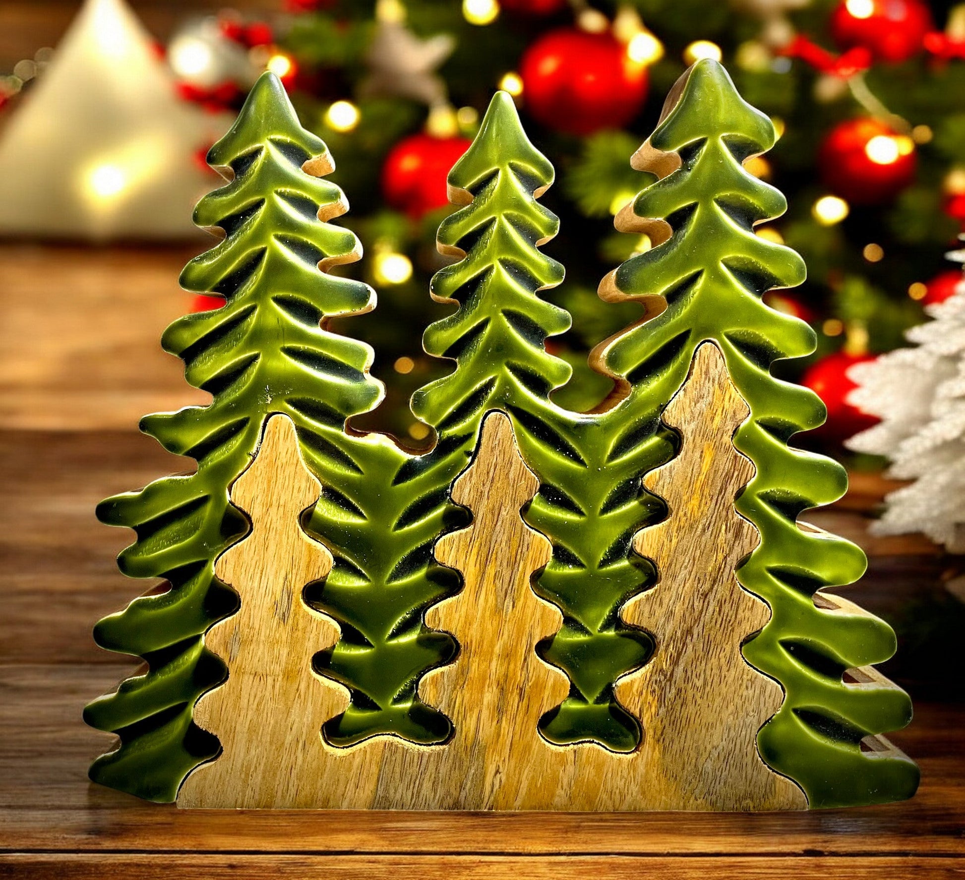 Wooden/Green Enamel Tree Cutout - Holland Landscape Supply