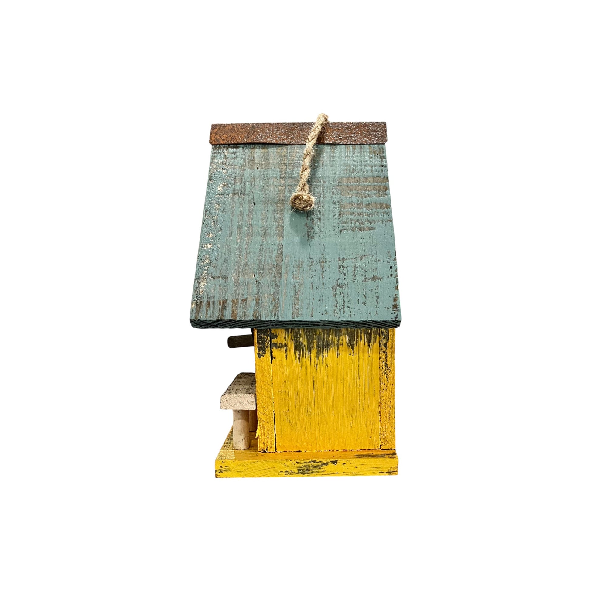 Yellow & Teal Birdhouse - Holland Landscape Supply